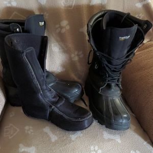 High top winter boots.